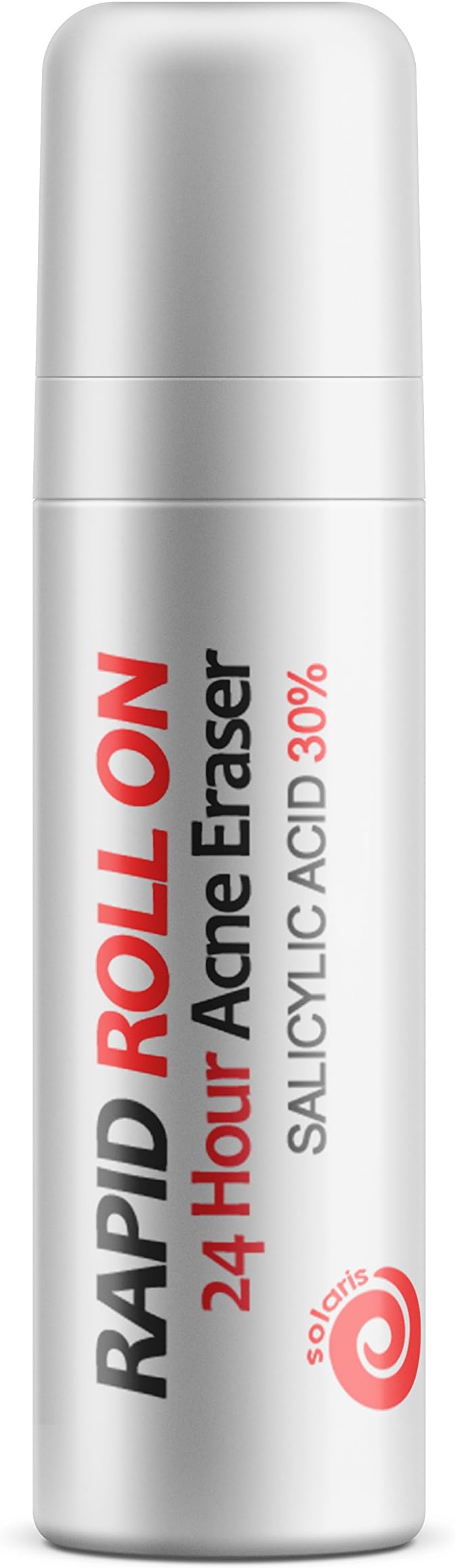 Rapid Roll On Salicylic Acid 30% Beta Hydroxy (BHA) for Acne, Skin Resurfacing, Oily Skin, Blackheads, Whiteheads, Skin Discoloration, Fine Lines & Wrinkles