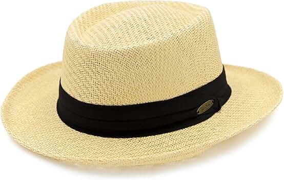 帽子 Zujo Circus Panama hat Panama Jack Men's Gambler Straw Hat - Lightweight, 3