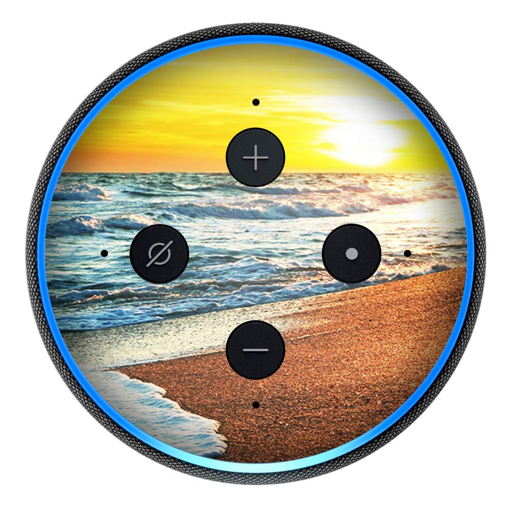 Ocean Sunset - Vinyl Decal Skin Compatible with Amazon Echo Dot 3rd Generation Alexa - Decorations for Your Smart Home Speakers, Great Accessories Gift for mom, dad, Birthday, Kids