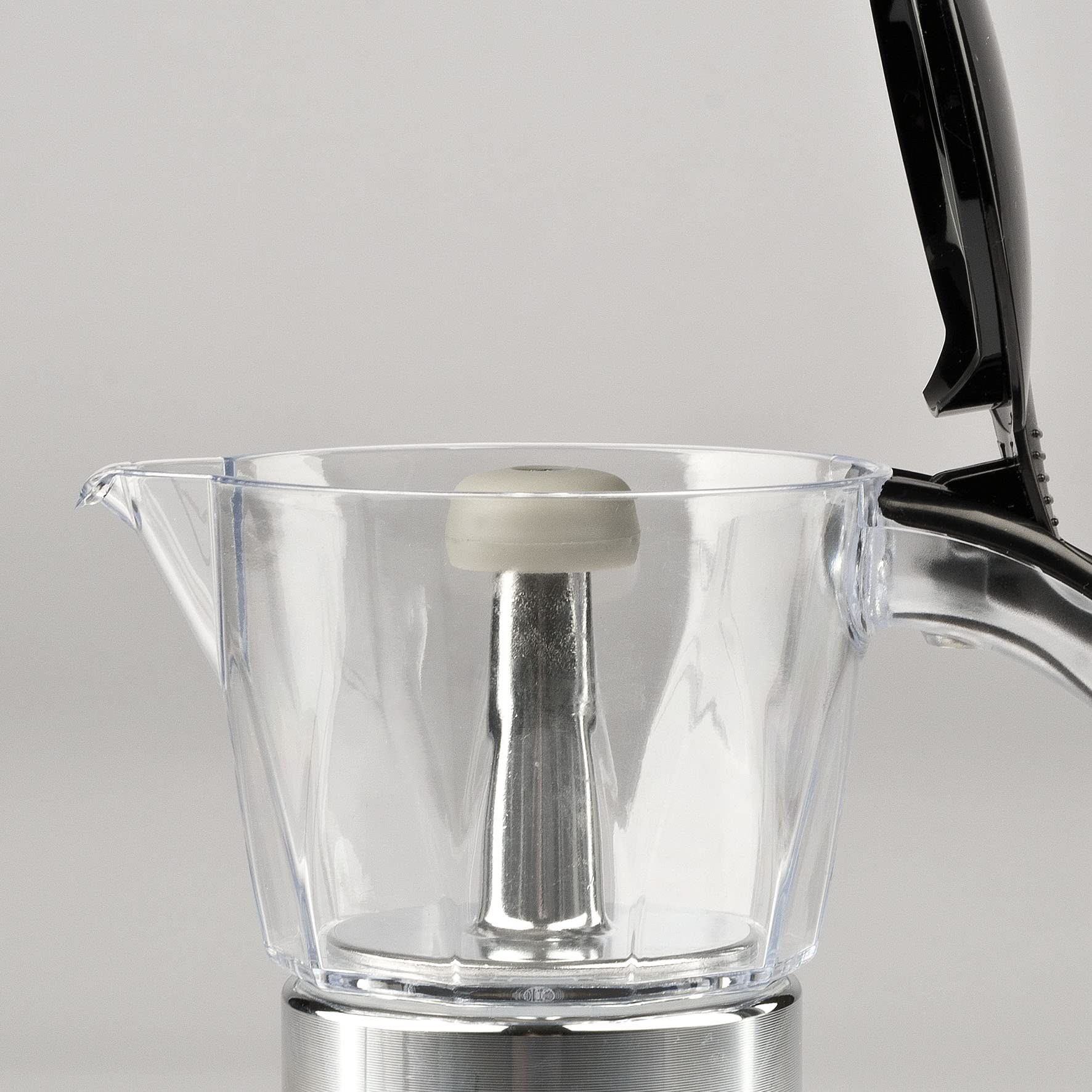 Girmi Mc23 Cafetière électrique Moka, Programmable pour poudre de café, 1 à 3 tasses, 400 W, Affichage LED, Minuterie, Maintien au chaud, Aluminium
