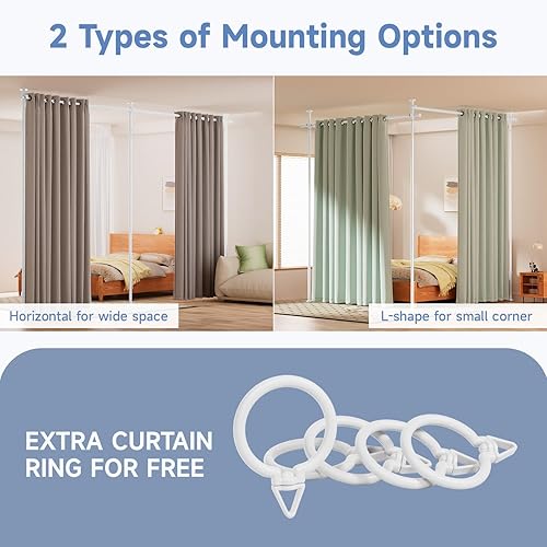 Miniatura 27 de Divisor de habitación plegable con ruedas, divisor de 6 pies de alto para separación de habitaciones, divisores y divisores móviles de habitación,