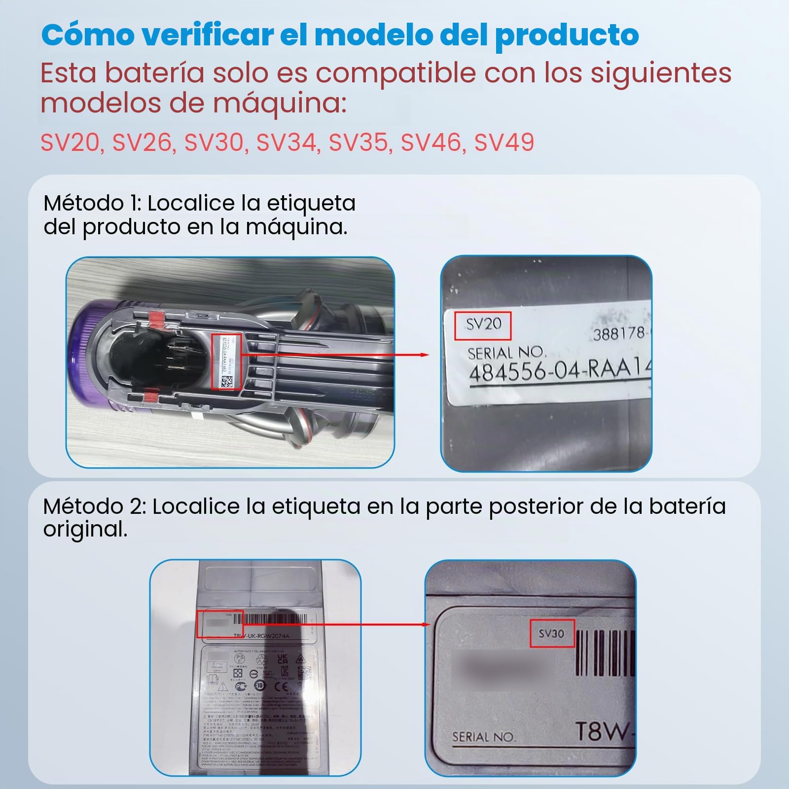 V12 965470-01 - Batería de repuesto para aspiradora Dyson, 3900 mAh, 25,2 V, Detect Absolute, Detect Absolute, Detect Slim, Detect Fluffy SV46