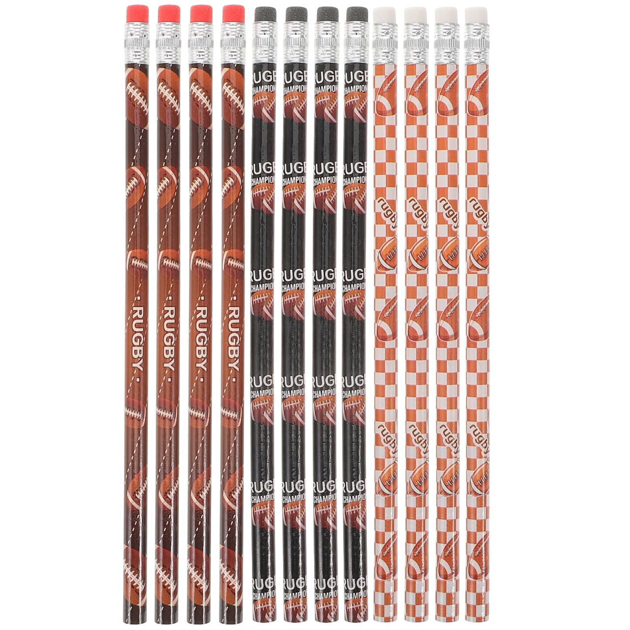 NUOBESTY 36pcs Drawing Pencils Rugby Themed Wooden Sketching Pencils for Students Favors for Classroom Rewards Party Favors Sketching Drawing and Painting