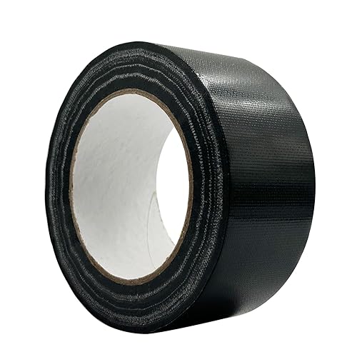 Cinta adhesiva negra resistente, 2 pulgadas x 33 yardas, impermeable, fuerte adhesivo, sin residuos, para todo tipo de clima, desgarro a mano,