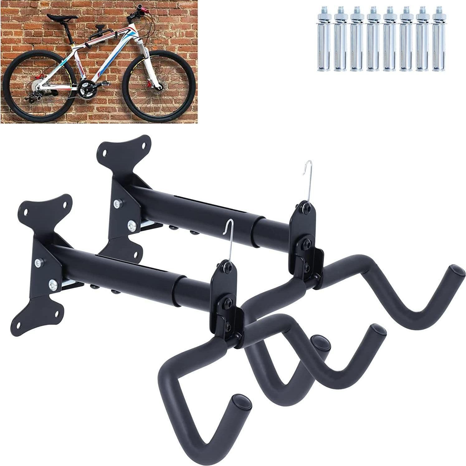 XUKLOVA Bike Wall Mount for Specialized Tarmac SL6, Adjustable Horizontal Bicycle Storage Hanger, Heavy Duty Rack for Garage,2pcs