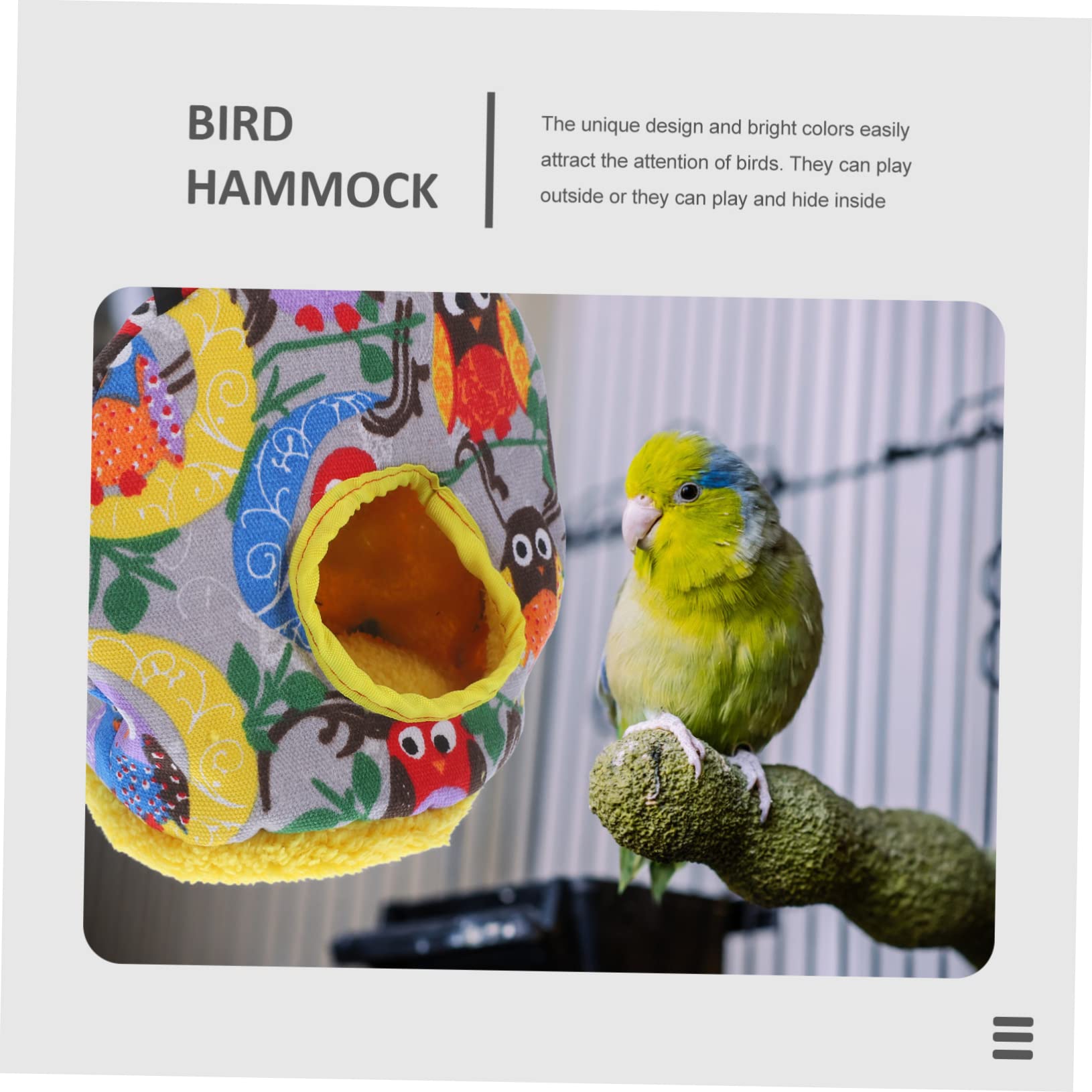 DOITOOL 3stücke Hängendes Vogelnest Für Papageien Bequeme Hängematte Für Haustiere Warmes Schlafumfeld Für Wellensittiche Nymphensittiche Und Kanarienvögel Große Graue Unterlage