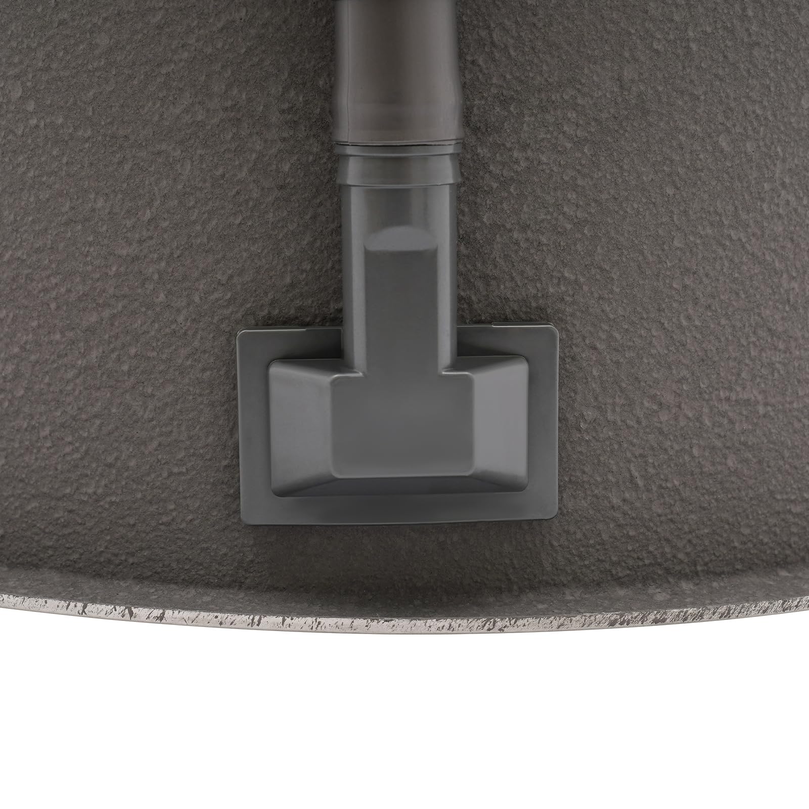 Fregadero de acero inoxidable, diámetro de 36 cm, redondo con tubo de desagüe/tubo de rebosadero, fregadero empotrable para restaurantes, sótanos, bares, cocinas
