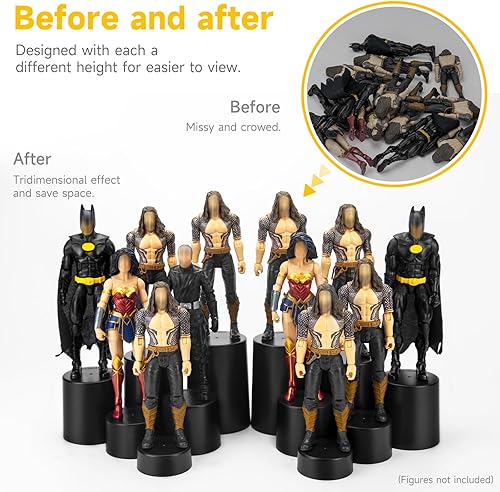 Miniatura 5 de FIGURESLAB Soporte para figuras de acción de 6 pulgadas, soporte de exhibición, organizador de juguetes, base de clavija, compatible con Mavel