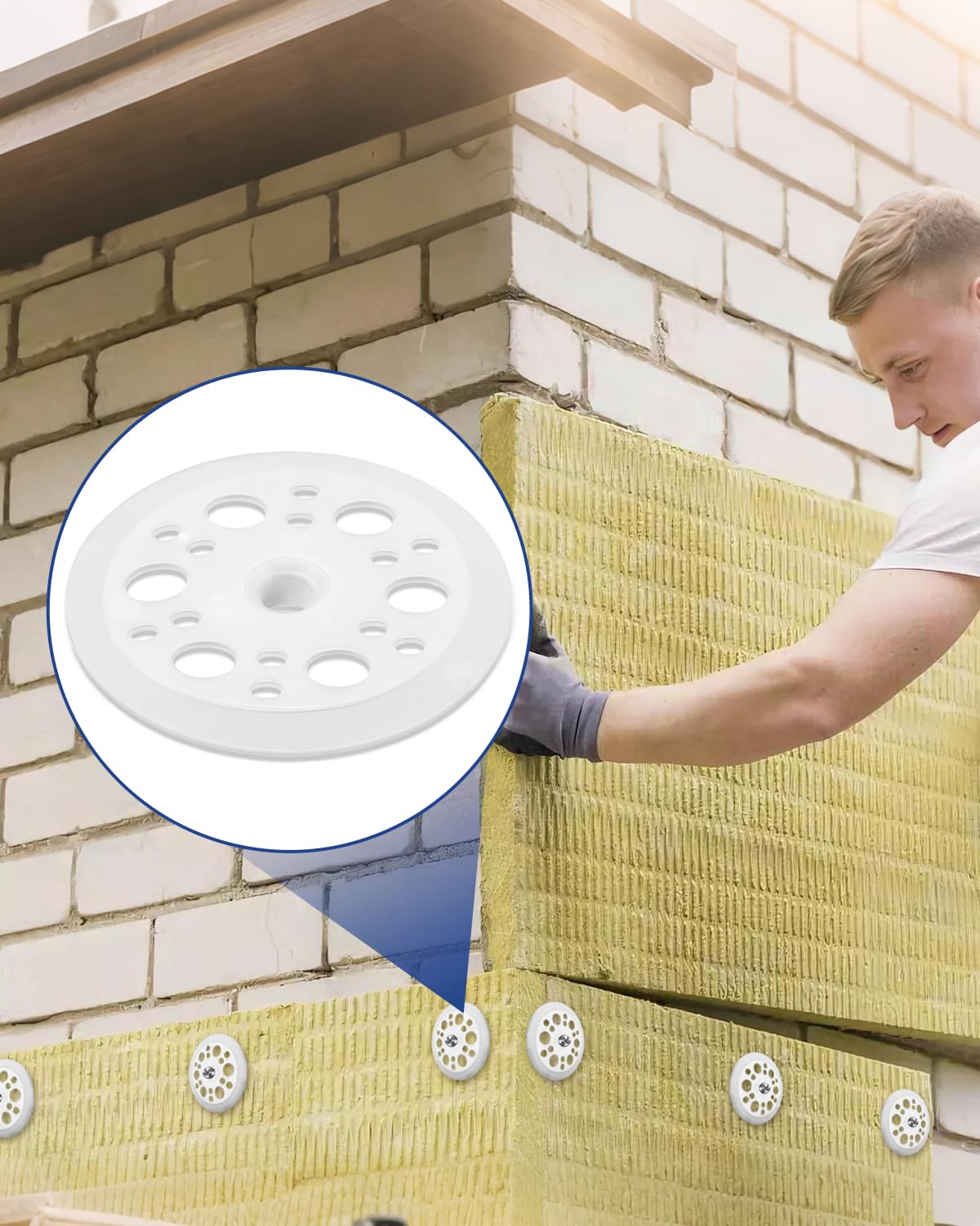 Plastic Washers - 100 Pack for Foam Board -7 Plastic Washers - 100 Pack for Foam Board -7