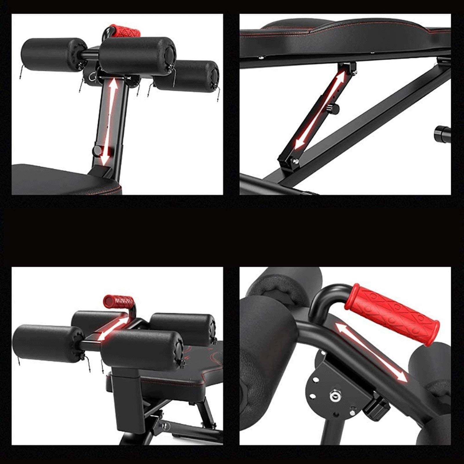 Panca for esercizi addominali regolabile, banco di allenamento for la palestra di casa, training muscolare Banchi for Full Body Workout, Multi-Purpose pieghevole Incline Decline Bench, NO Assemb