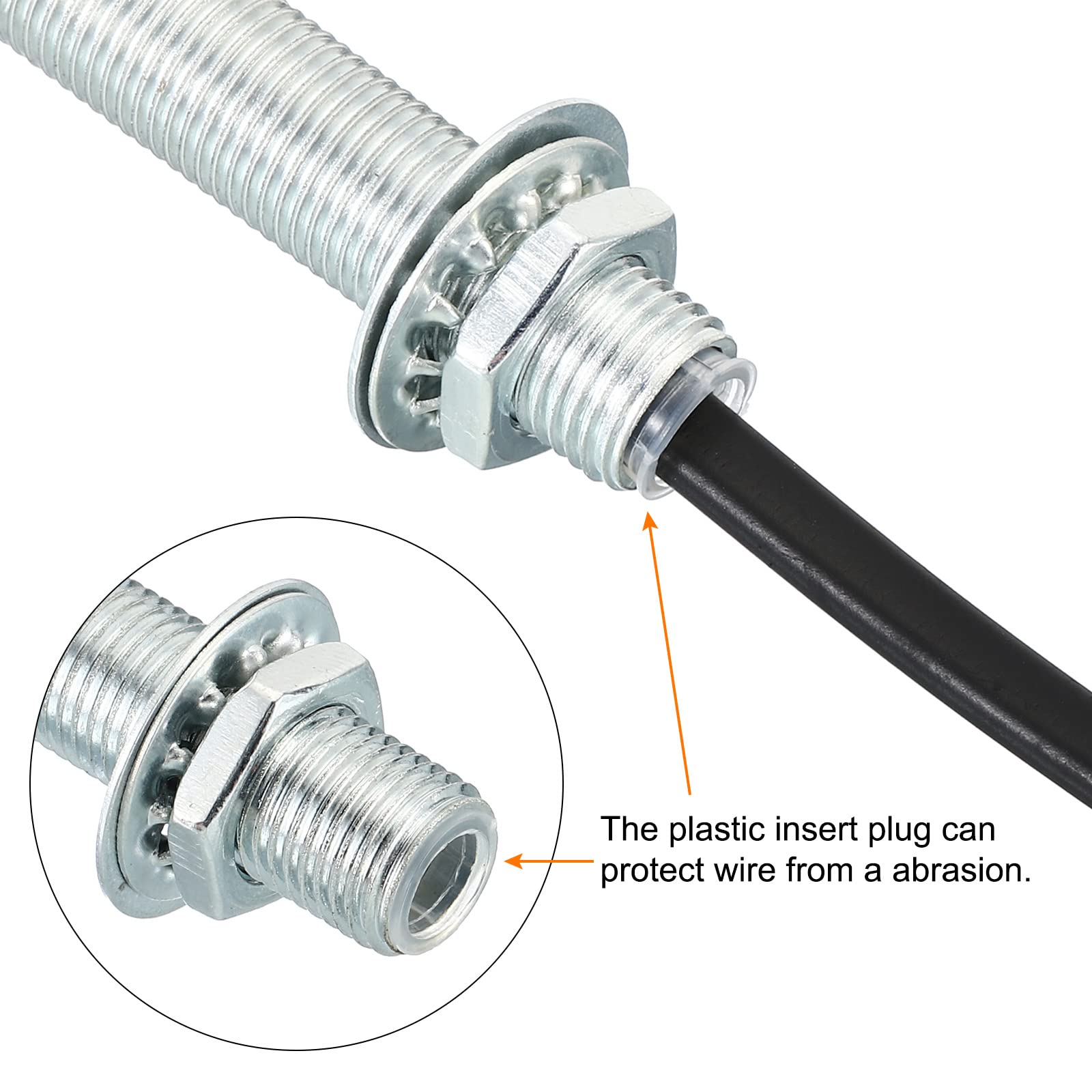 PATIKIL M10 Thread 7 Size Lamp Pipe Kit with Lock Nuts Washers - Image 4
