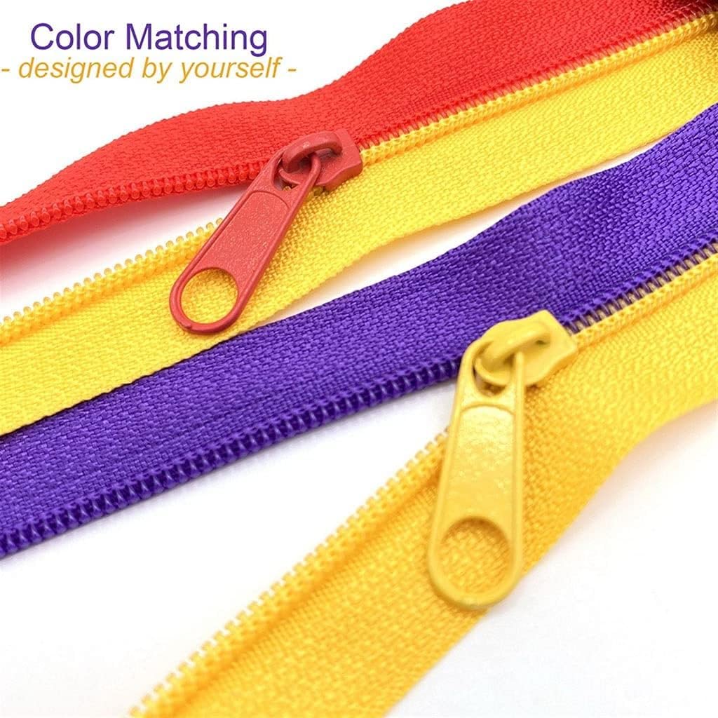 Cremallera de nailon, cremalleras de bobina de nailon de metal, cremalleras de nailon de 5 m/lote 3#, cremalleras de bobina con 10 piezas de deslizador de cremallera, (Color: plomo 316, tamaño: 3#) co