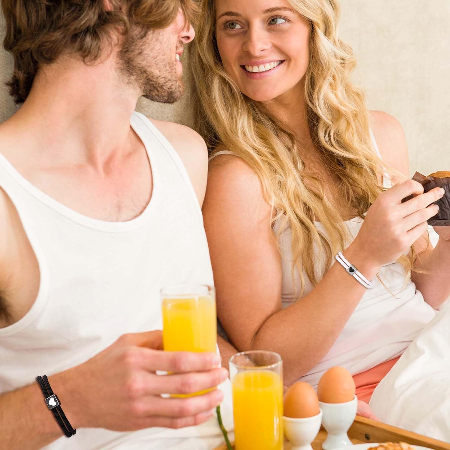 Couple Gifts Matching Bracelets for Couples Anniversary Valentines Gifts for Him Her Lovers Boyfriend Girlfriend Husband Wife - Image 2