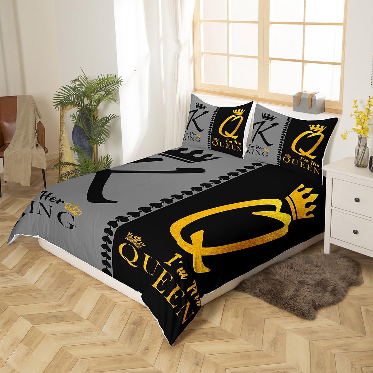 Manfei King and Queen Duvet Cover Set King Size - Image 2