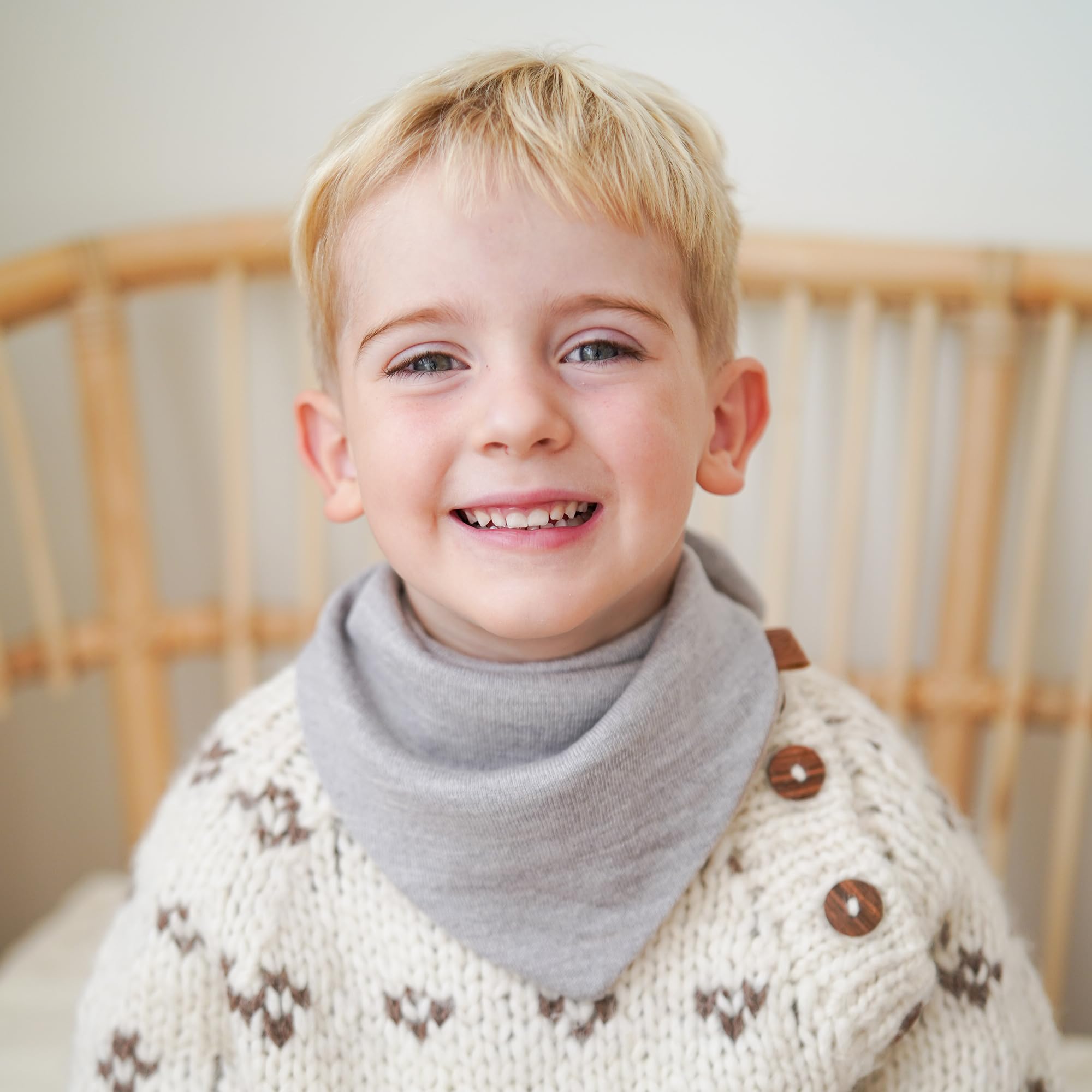 MayLily - Halstuch Merinowolle - Halstücher - Dreieckstuch - Unisex Baby Halstuch - Unisex Kinder Schal - Bindetuch Kopftuch - Mädchen Junge Baby -