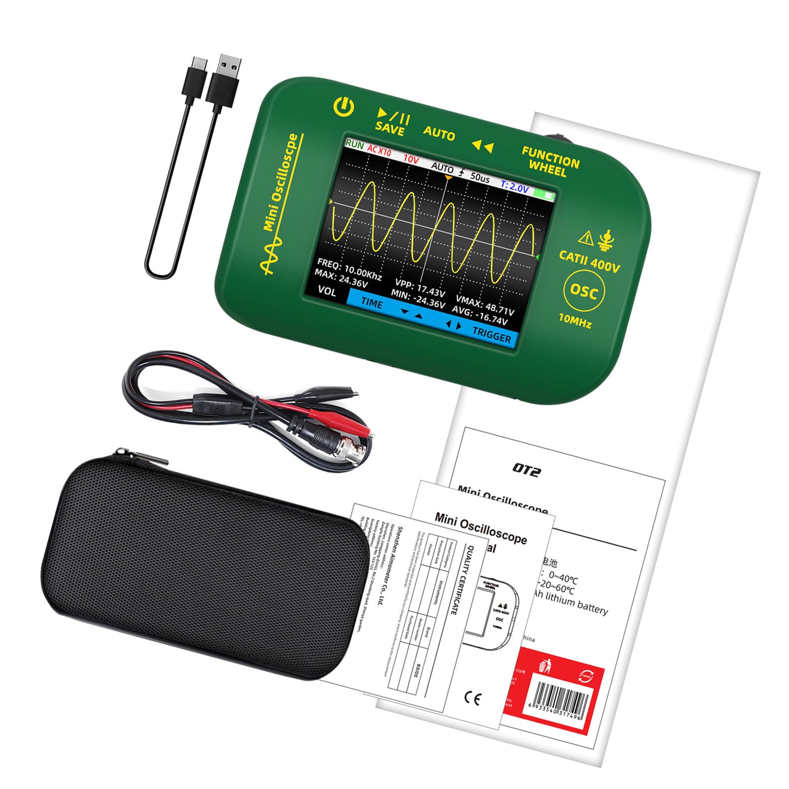 Osciloscopio portátil de 48 / S: herramienta de medición electrónica fácil de usar