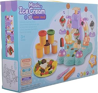 طقم ألعاب محاكاة الآيس كريم متعدد الألوان مقاس 25×19×19 سم