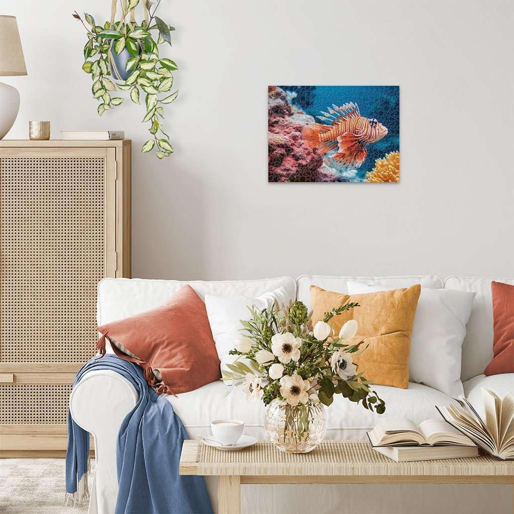 Ravensburger Colorful Animals - Red Lionfish - 500 Piece Jigsaw Puzzle | Exotic Marine Beauty | A Striking Puzzle Experience for Ocean Enthusiasts