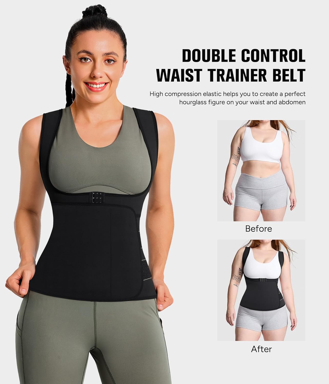 Eleady Best Neoprene Waist Trainer Corset Sweat Vest Weight Loss Body Shaper Workout Tank Tops Women - Image 3