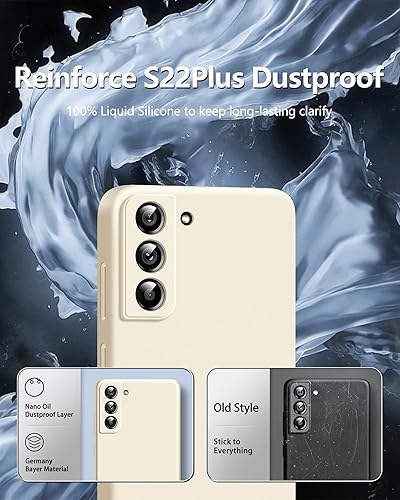 Miniatura 4 de Dssairo Funda 3 en 1 para Samsung Galaxy S22 Plus, con protección completa de la cámara, silicona líquida delgada a prueba de golpes funda