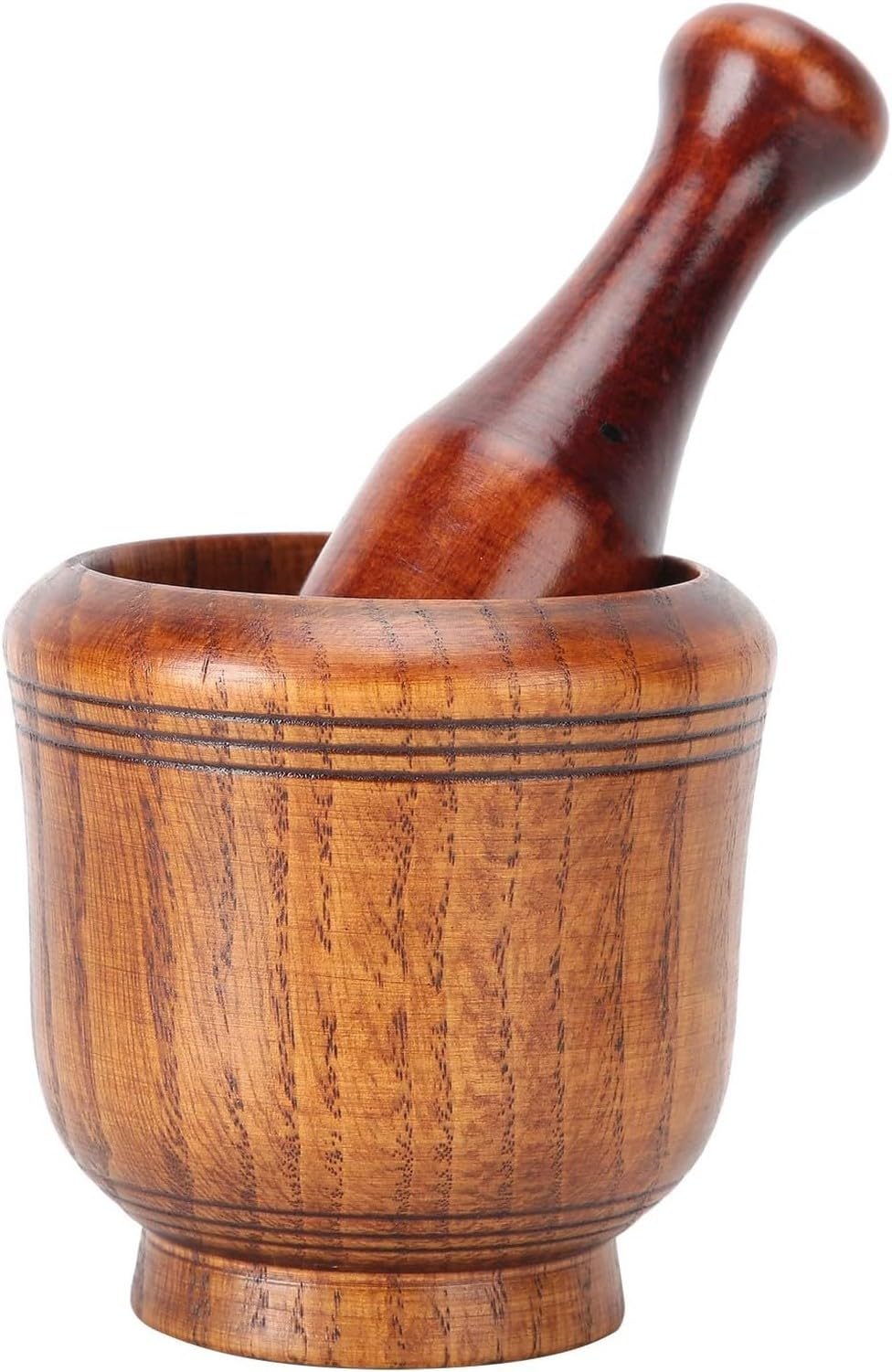 Mortier Bois Manuel pour Cuisine, pileur ail Gingembre