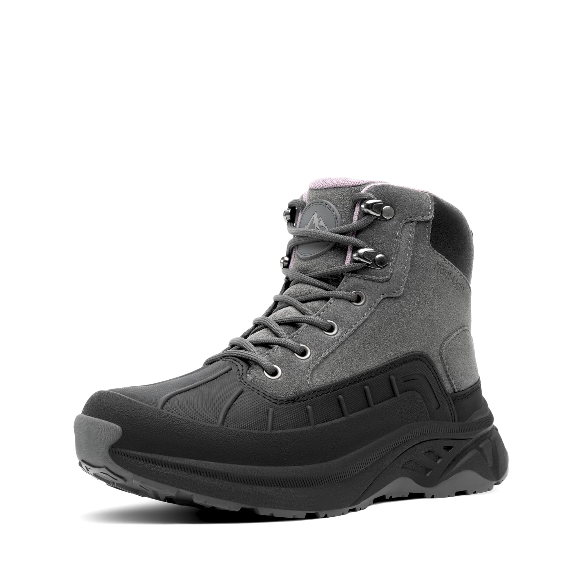 NORTIV 8 Damskie wodoodporne buty turystyczne outdoorowe trekkingowe kemping szlak turystyczne buty, ciemnoszary, 42 EU
