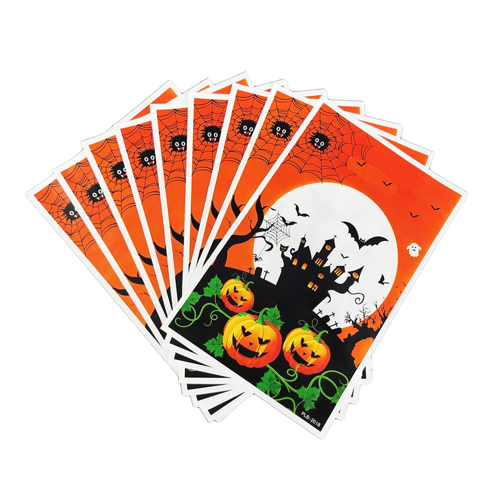 JarThenaAMCS Lot De 24 Sacs Cadeaux D'Halloween En Papier Avec Poignées - Noir Et Rose - Imprimé Fantôme Chauve-souris - Sacs à Bonbons Pour Fête D'anniversaire