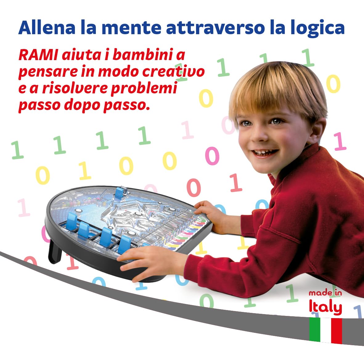 Quercetti Rami Code, Gioco Educativo 6 Anni +, Impara Il Coding e Il Pensiero Computazionale, Giochi Creativi con Percorsi a Palline Colorate, Gadget Compleanno Bambini, Giocattoli Bambino 6 Anni