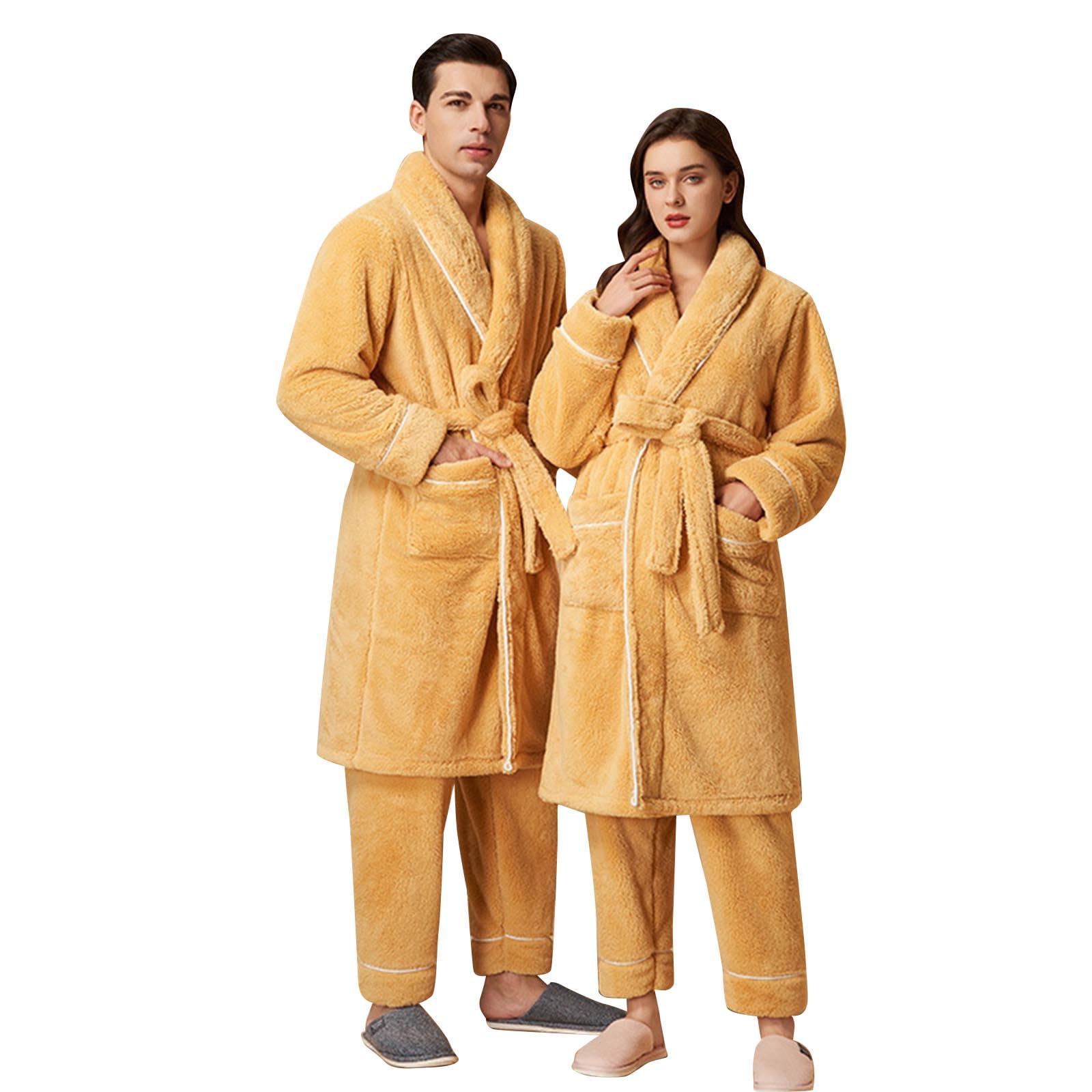 Conjunto Mujer Verano-Conjunto De Pijama De AlgodóN Doble Grueso para Mujer Y Conjunto De Ropa para El De Talla Grande para Pareja De Invierno Pijamas De Mujer Invierno Baratos