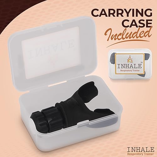 Miniatura 4 de Inhale Entrenador respiratorio | Dispositivo compacto de ejercicio pulmonar con silicona de grado médico | Mejora la capacidad de respiración |