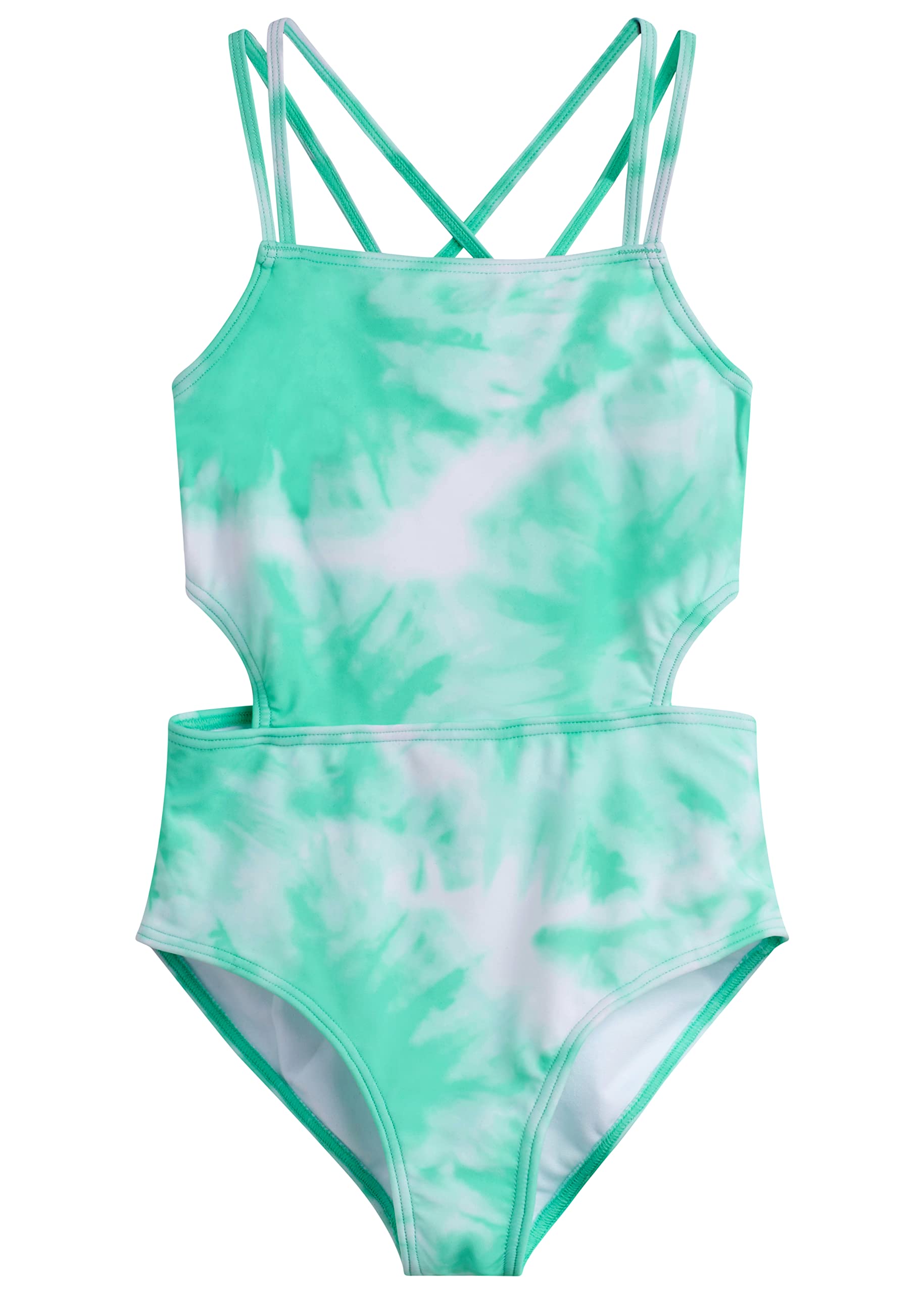 Kanu Surf Girls' Beach Girl Sport Cut-Out One Piece Swimsuit