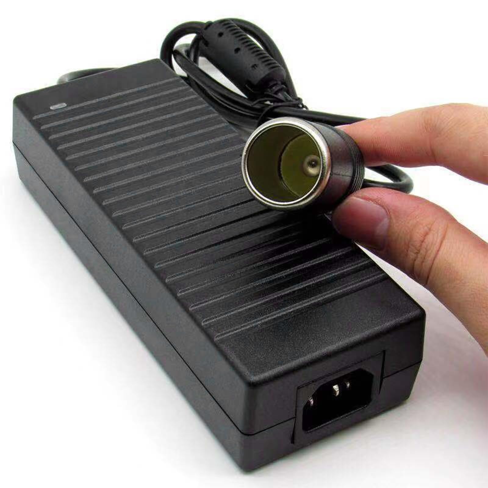 Convertitore di tensione da 220 V a 12 V: 180 W/15 A Adattatore di alimentazione per auto, inverter, ventola integrata con adattatore per presa accendisigari, frigorifero per auto (180 pezzi)