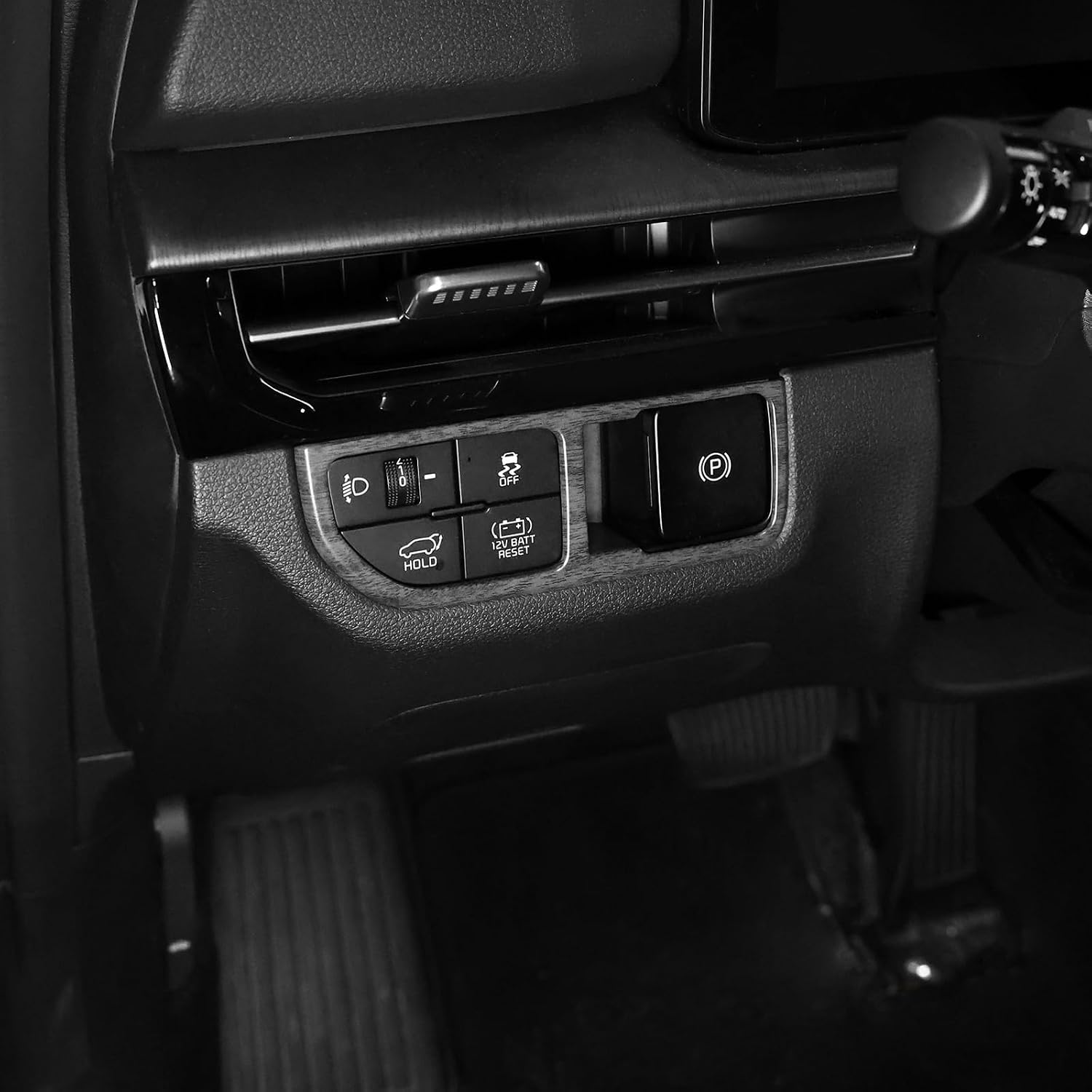 YOUTOOCAR Headlight Control Panel Cover Compatible with Kia Sportage 2026 Accessories (Wood Grain)