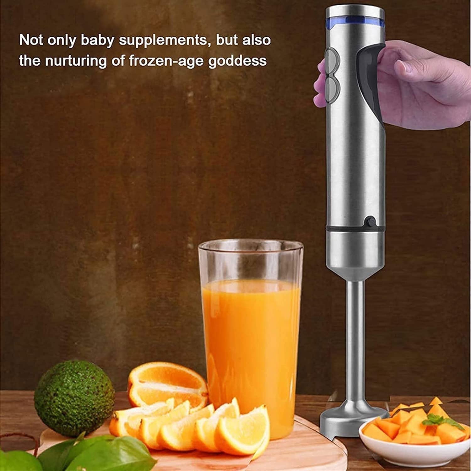 Elektryczny blender ręczny, blender ręczny, ostrza ze stali nierdzewnej, mikser ręczny, idealny do koktajli, przecierania jedzenia dla dzieci i zup, 700 W
