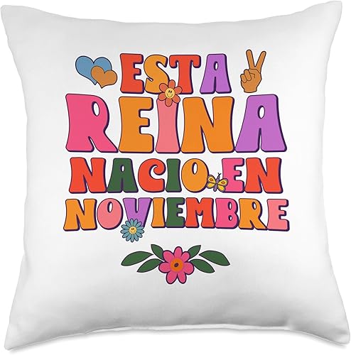 Miniatura 1 de Regalo para mujer Cumpleaños Esta Reina Nació en Noviembre - Almohada de 18 x 18 pulgadas, multicolor