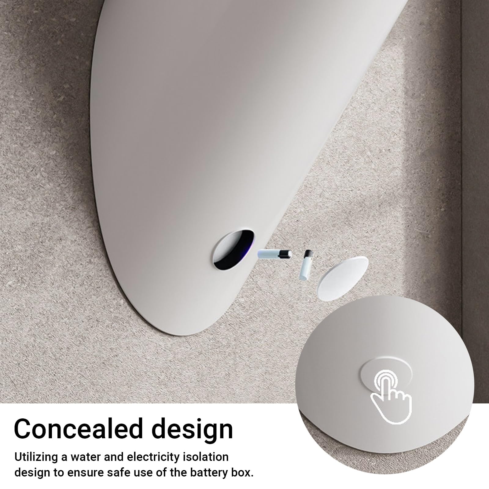 Orinal montado en la pared para hombres, sensor inteligente de descarga, a prueba de derrames y diseño antiolor, ahorra espacio para baño, hogar y hotel