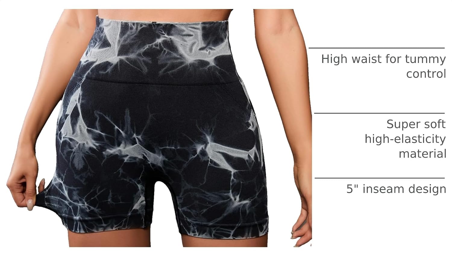 OVESPORT Workout Shorts for Women Scrunch Butt Lifting High Waisted Yoga Gym Seamless Booty Biker Shorts