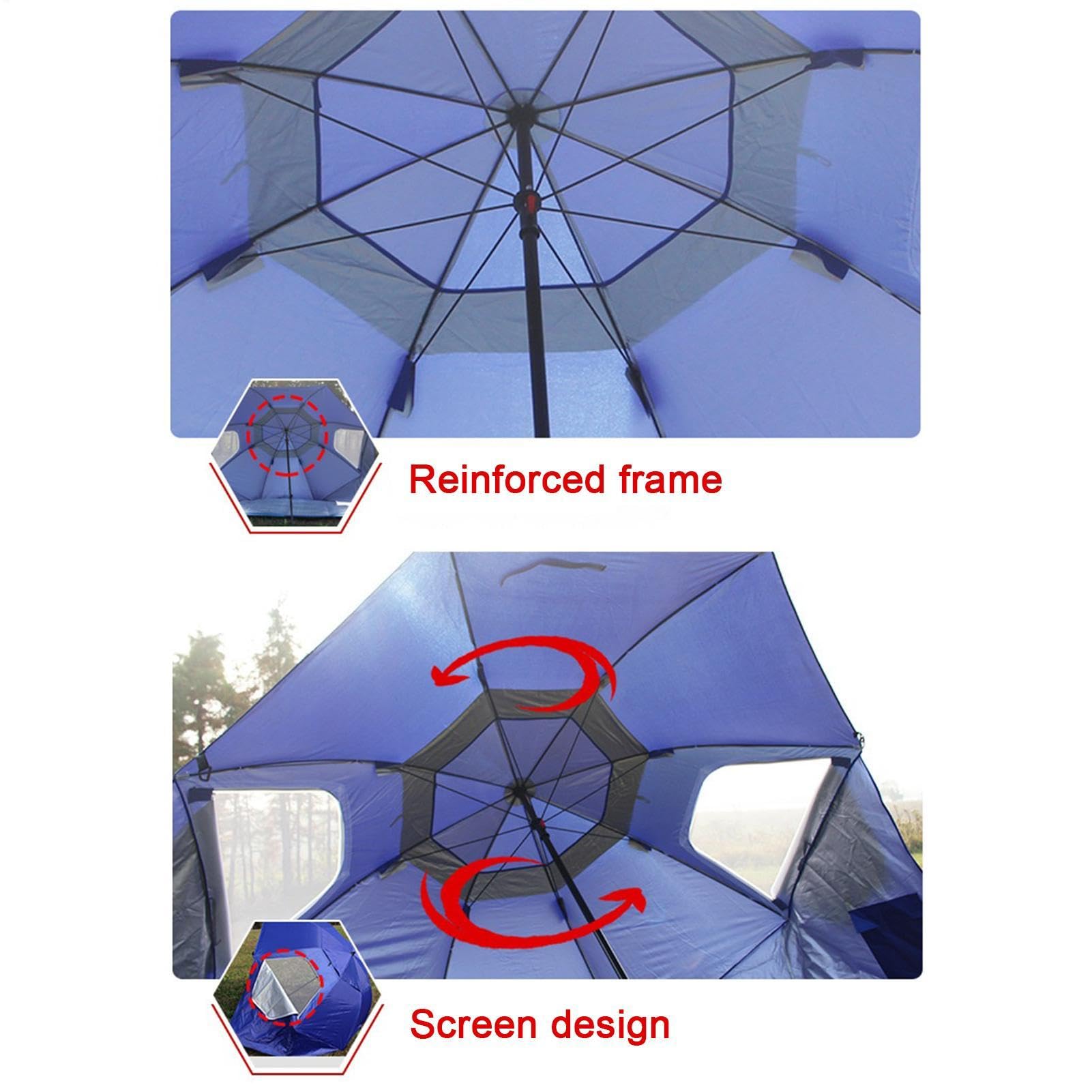 Parasol Wędkarski Ochrona Przed Promieniowaniem UV, Przenośny | Parasol Plażowy Na Zewnątrz, Patio, Basen, Sport, Park, Podwórko, Kemping, Piesze Wędrówki, Podróże, Piknik, Dla Kobiet i