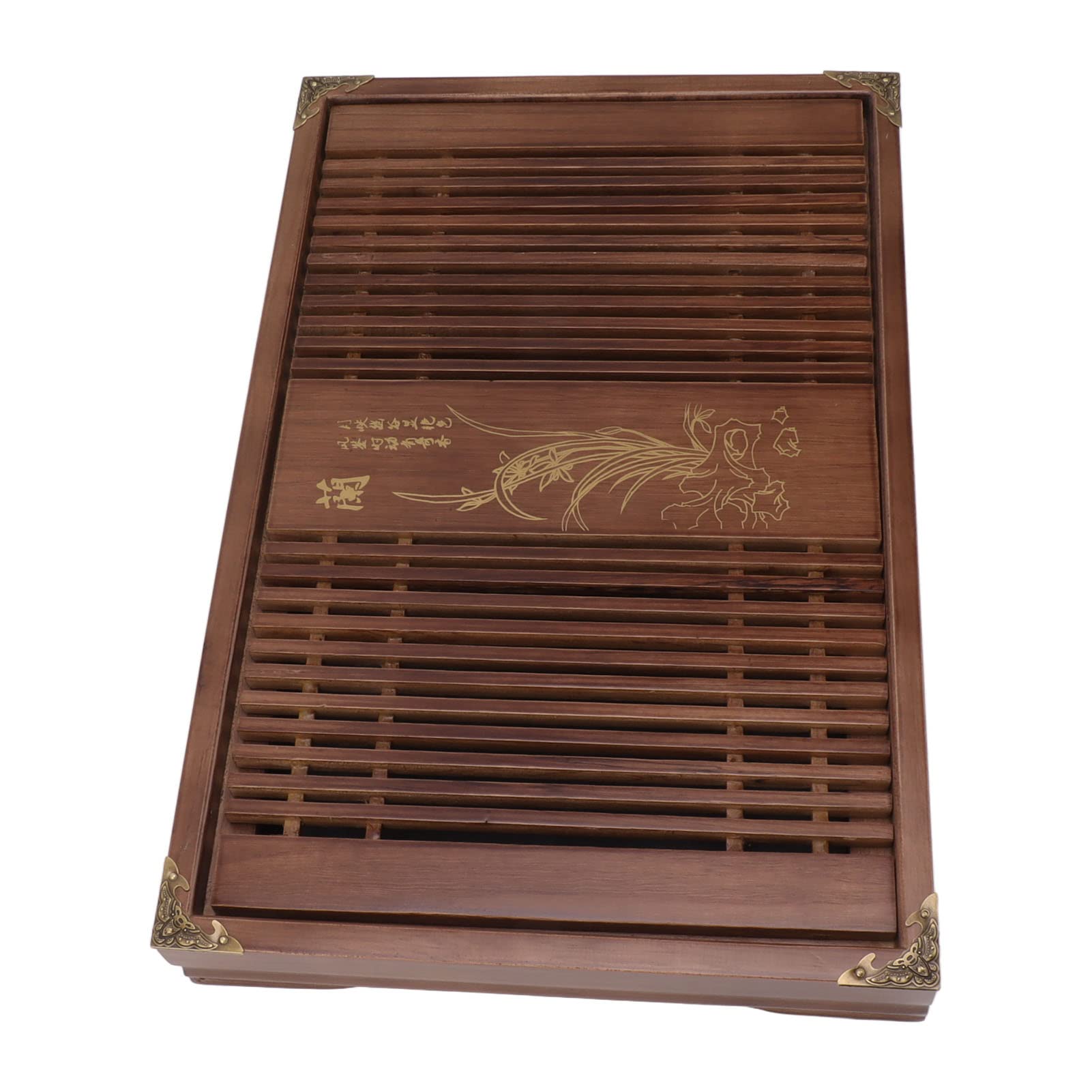 Kungfu Tea Tray, Chinese Gongfu Tea Tray, Drainage Water Storage, Wooden Table with Drain Pipe (#2)