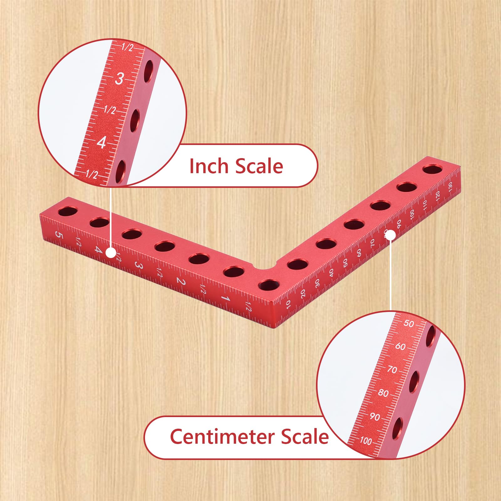 2 Sets Corner Clamps 90 Degree Right Angle Clamp Positioning Square, Aluminum Alloy Woodworking L Shape Ruler - Image 2