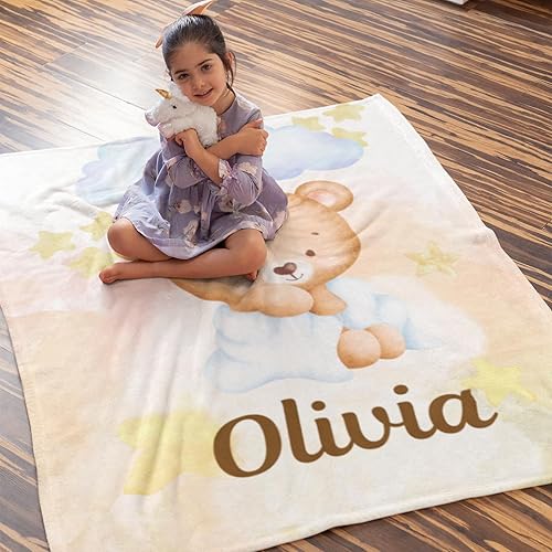 Miniatura 6 de Manta de bebé personalizada con nombre, manta de envoltura personalizada con nombre para niñas y niños, recién nacidos, regalos para niños pequeños