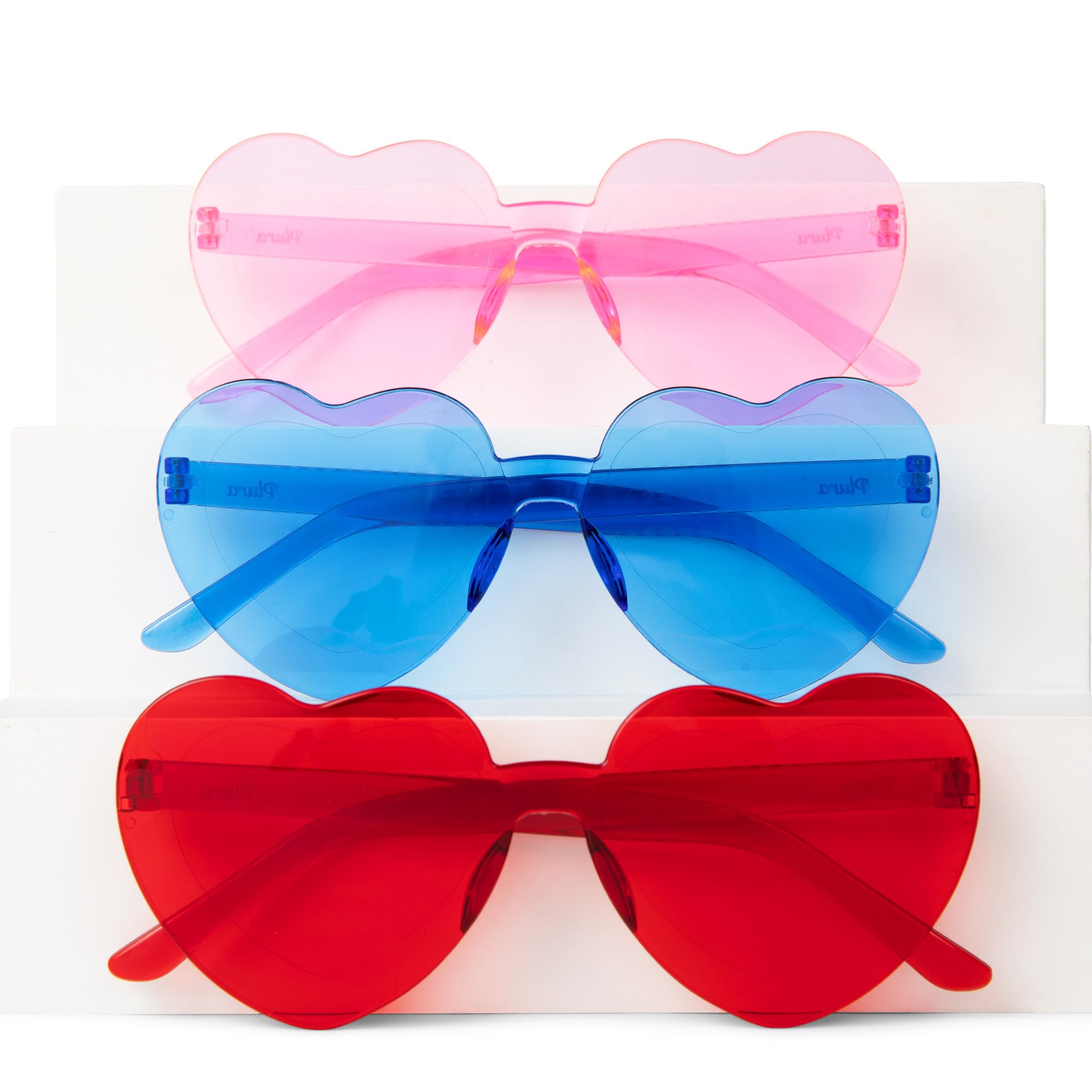 Plura Rave Heart Diffraction Sunglasses (6, Multicolor)