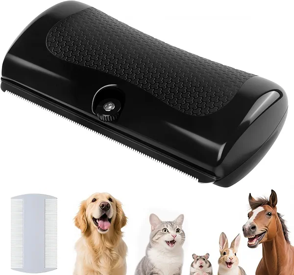 Deshedding Dog Brush & Pet Hair Remover Comb – Grooming Tool for Cats, Dogs, Rabbits, Horses, Hamsters | Itching Relief & Gift for Pet Lovers