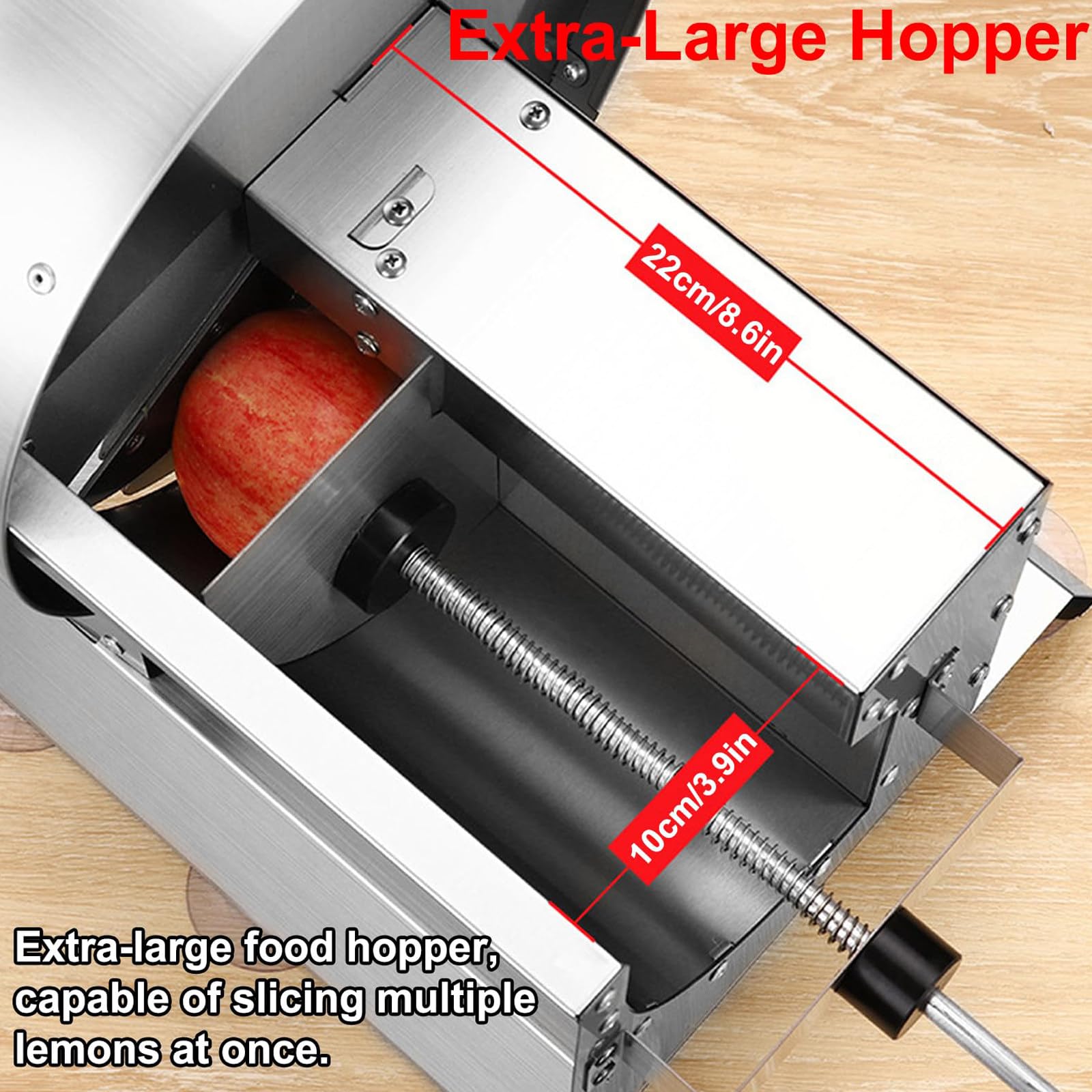 Affettatrice commerciale in acciaio inox, spessore regolabile da 0 a 12 mm, lame durevoli per frutta e verdura dura, cucina domestica