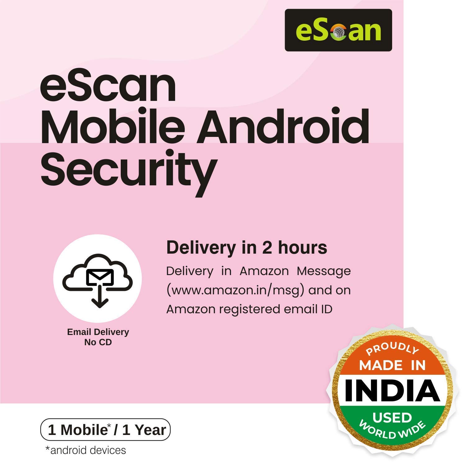 eScan 1 User 1 Year Mobile Android Security (Email Delivery - No CD) (B08CVP4XKK) Amazon Price History, Amazon Price Tracker