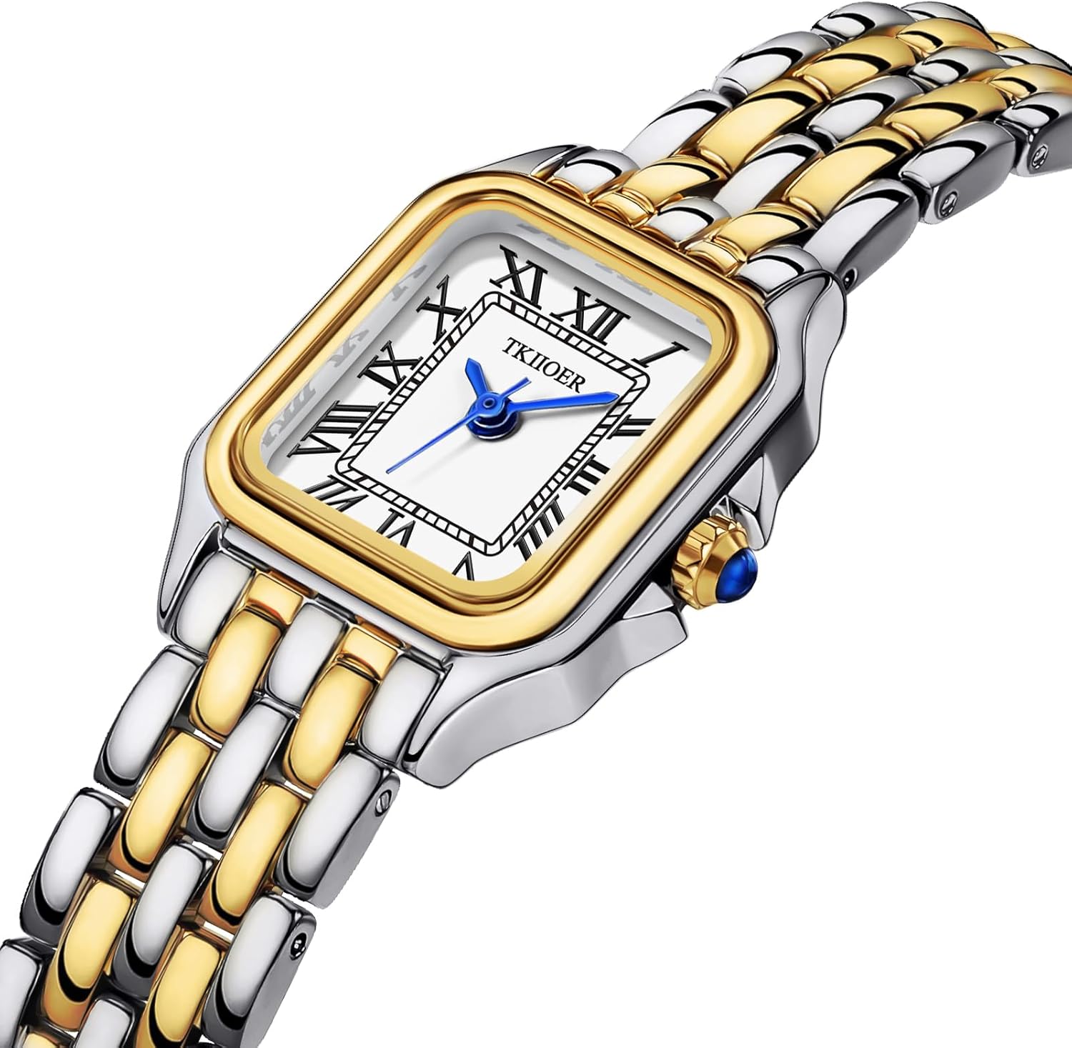 Small Gold Watches for Women, Vintage Roman Dial Women's Watches, Rectangular Case Ladies Analog Watch - Image 2