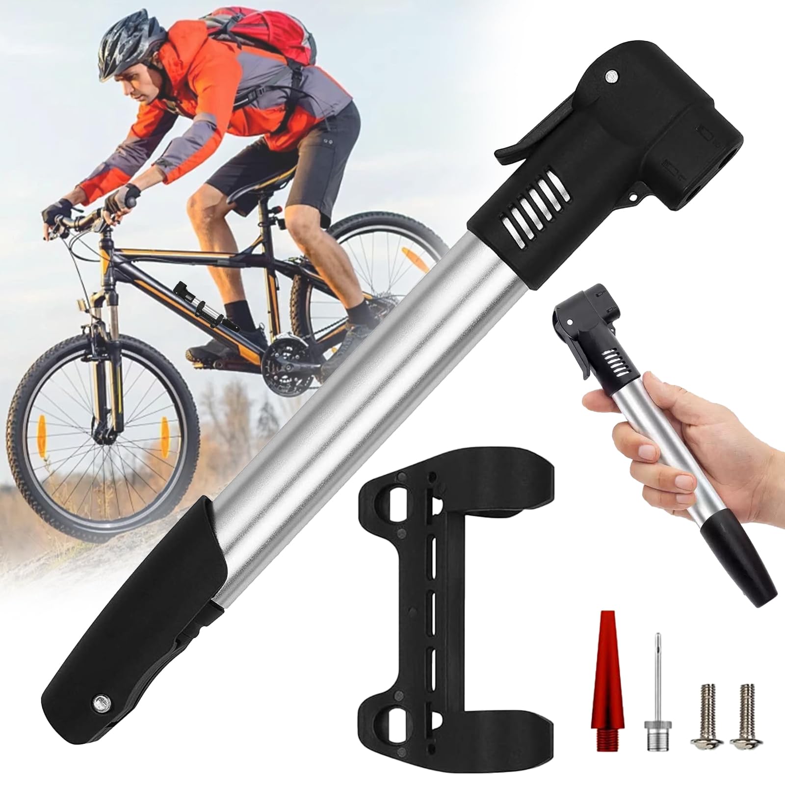 Meteor Fahrrad-Handpumpe Tragbarer Haltbarer Hochdruck-Mini Für Fahrrad