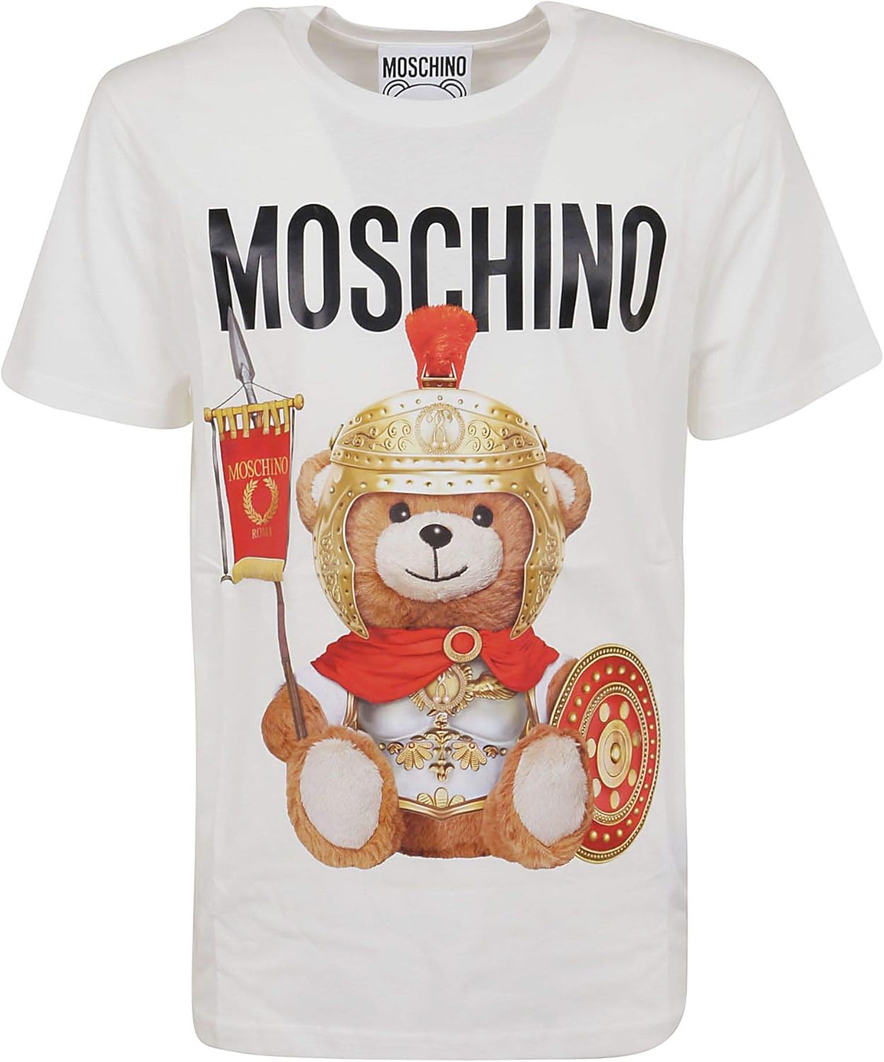 MOSCHINO Luxury Fashion Mens V070152401002 White TShirt Fall Winter