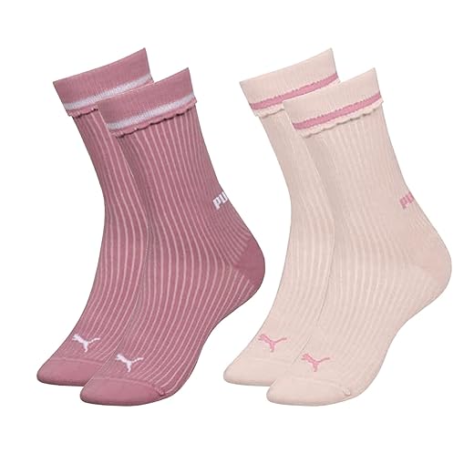 Kit 2 Pares Meia Puma Feminina Cano Médio Soprt Respirável Original