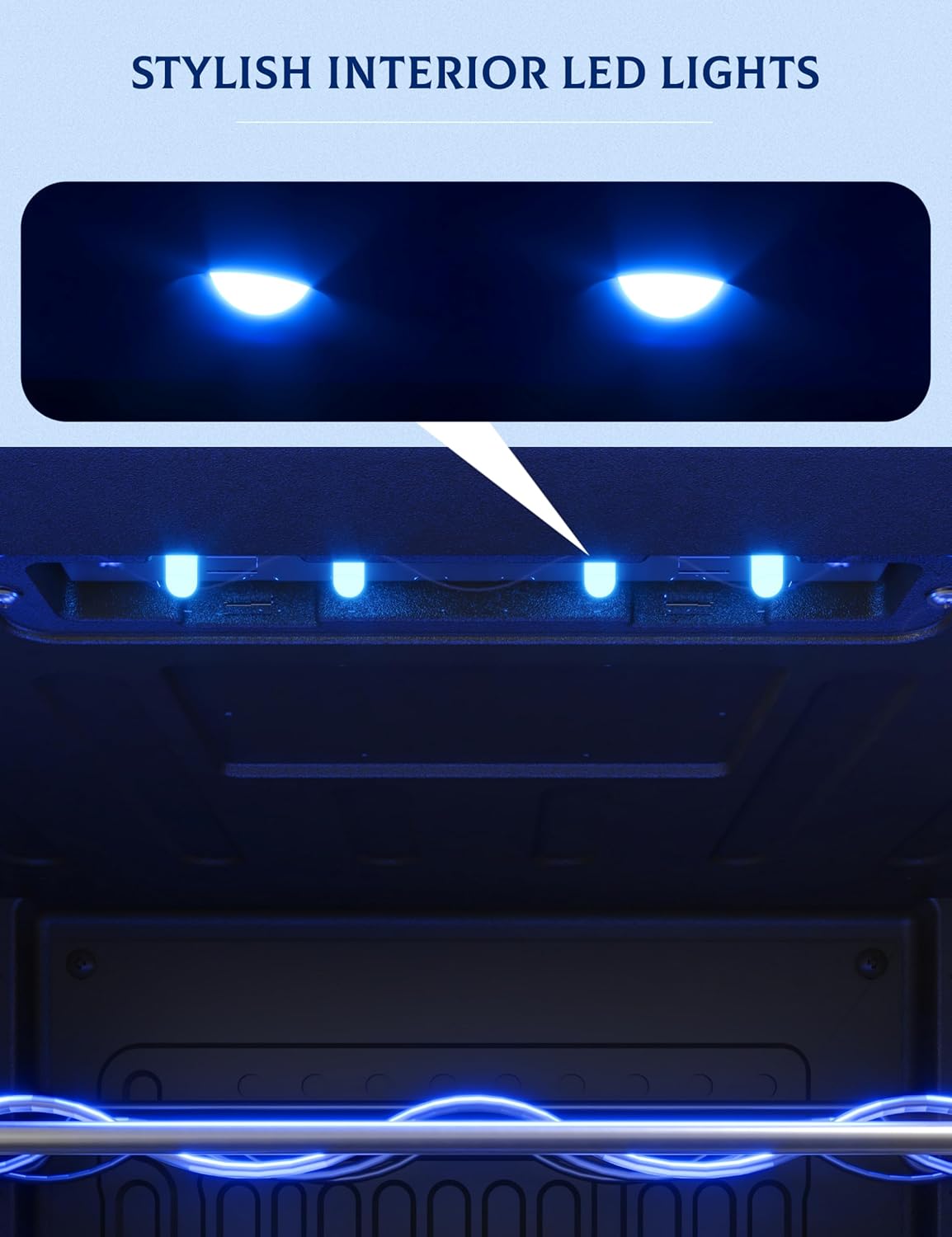 GarveeHome Wine Fridge, Compressor Wine Cooler Refrigerator, Beverage and Wine Refrigerator with Digital Touch Control, Double-Layer Glass Door, Freestanding or Built-In, 32 Bottles